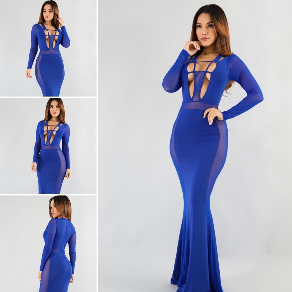 Royal Blue Diva Maxi Dress